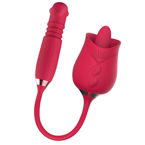 Thrusting Rotation Tongue Licking Vibrator