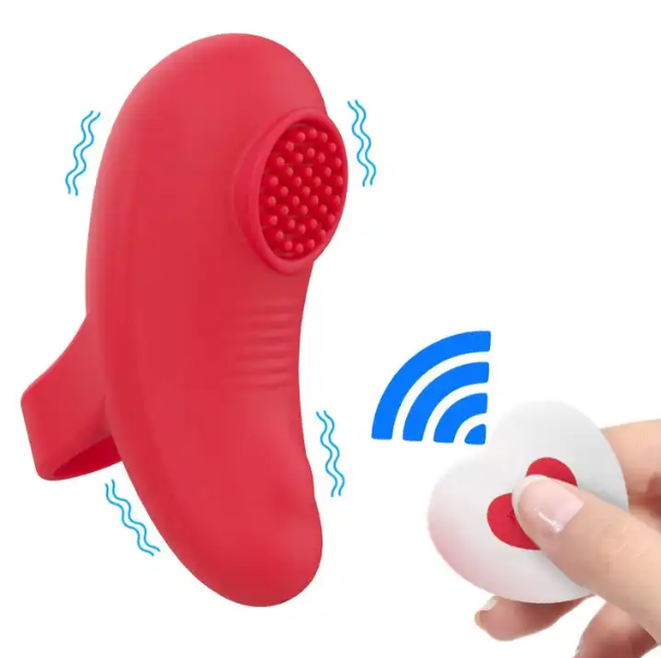 Remote control finger vibrator